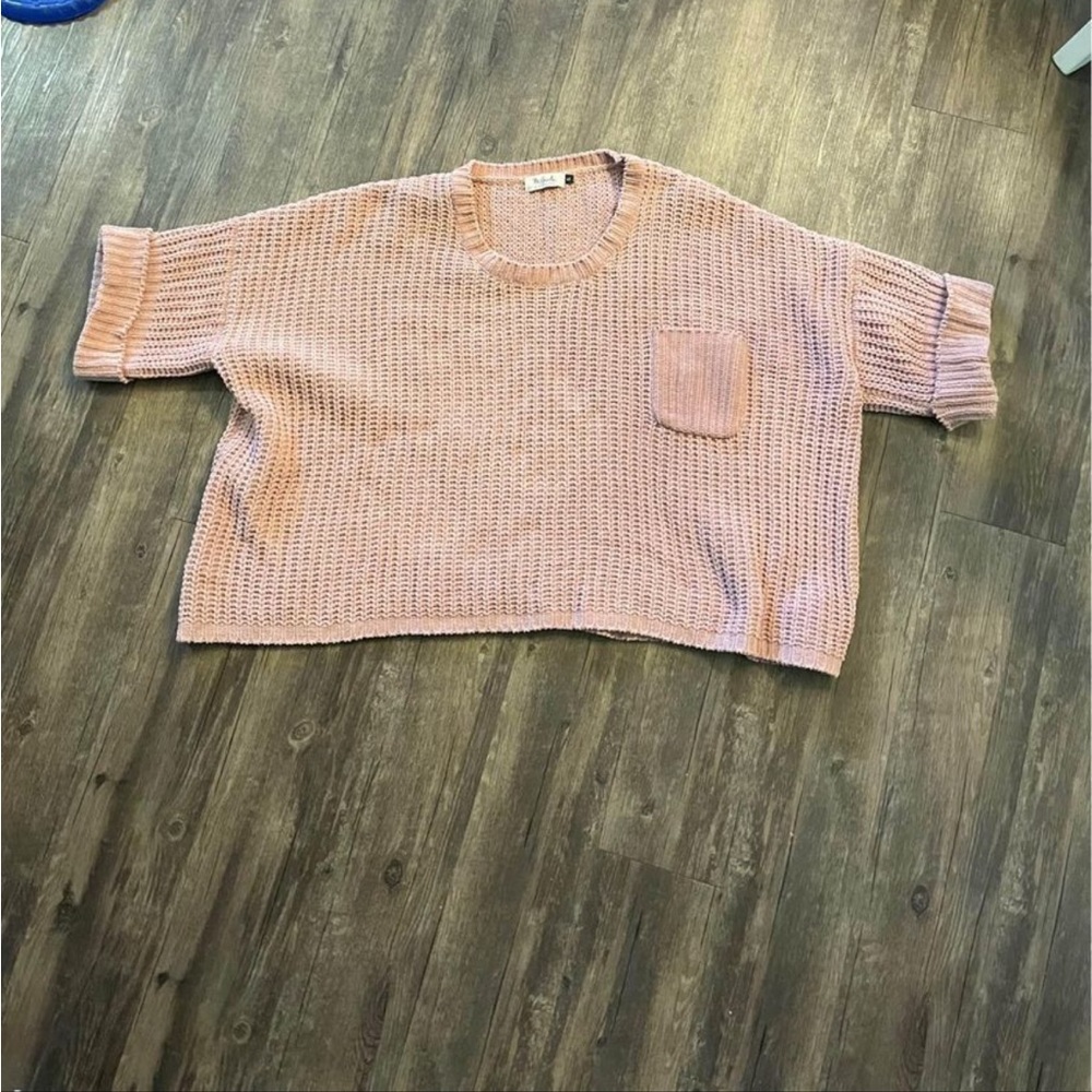 Material Girls Light pink knit oversized sweater